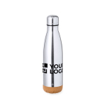 Bouteille double paroi en inox recyclé à base en liège 500ml vue principale