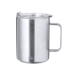 Tasse en acier inoxydable à double paroi avec doseur 370ml couleur argenté première vue