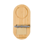 Chargeur sans fil en bambou avec calendrier et support pour mobile 15W couleur bois première vue