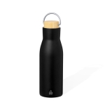 Bouteille double paroi en acier inoxydable recyclé avec anse 500ml couleur noir première vue