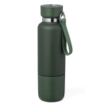 Thermos en inox de 500 ml avec gobelet de 300 ml et dragonne couleur vert première vue