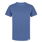 T-shirt en coton recyclé et RPET, couleurs simples 150 g/m² couleur bleu première vue
