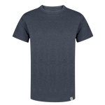 T-shirt en coton recyclé et RPET, couleurs simples 150 g/m² couleur bleu marine première vue