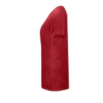 T-shirt promotionnel femme en coton recyclé et RPET 150 g/m² couleur rouge cinquième vue