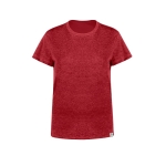 T-shirt promotionnel femme en coton recyclé et RPET 150 g/m² couleur rouge première vue