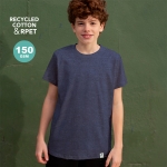 T-shirt promotionnel enfant coton recyclé et RPET 150 g/m² couleur noir
