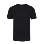 T-shirt unisexe en 100% coton peigné Ring Spun 160 g/m² couleur noir première vue