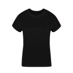 T-shirt femme en 100% coton peigné Ring Spun 160 g/m² couleur noir première vue