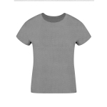 T-shirt femme en 100% coton peigné Ring Spun 160 g/m² couleur gris première vue