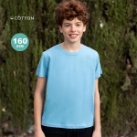 T-shirt enfant en 100% coton peigné Ring Spun 160 g/m² couleur noir