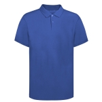 Polo unisexe Ring Spun 100% coton peigné avec 2 boutons 220 g/m² couleur bleu première vue