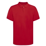 Polo unisexe Ring Spun 100% coton peigné avec 2 boutons 220 g/m² couleur rouge première vue