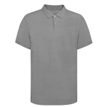 Polo unisexe Ring Spun 100% coton peigné avec 2 boutons 220 g/m² couleur gris première vue