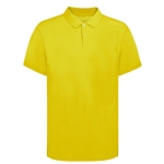 Polo unisexe Ring Spun 100% coton peigné avec 2 boutons 220 g/m² couleur jaune première vue