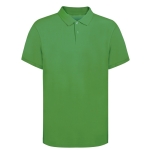Polo unisexe Ring Spun 100% coton peigné avec 2 boutons 220 g/m² couleur vert première vue
