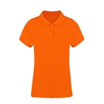 Polo femme 100% coton peigné Ring Spun, 2 boutons 220 g/m² couleur orange première vue