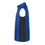Gilet en softshell et polyester avec détails noirs sur côté couleur bleu cinquième vue