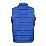 Gilet en softshell et polyester avec détails noirs sur côté couleur bleu