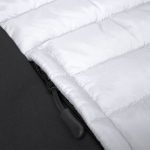 Gilet en softshell et polyester avec détails noirs sur côté couleur blanc quatrième vue