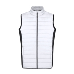 Gilet en softshell et polyester avec détails noirs sur côté couleur blanc première vue