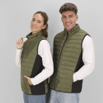 Gilet en softshell et polyester avec détails noirs sur côté