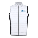 Gilet en softshell et polyester avec détails noirs sur côté vue principale