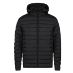 Veste en RPET 100% imperméable avec capuche réglable couleur noir première vue
