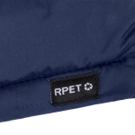 Veste en RPET 100% imperméable avec capuche réglable couleur bleu marine quatrième vue