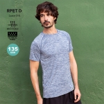 T-shirt technique respirant en RPET avec effet délavé couleur noir