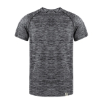 T-shirt technique respirant en RPET avec effet délavé couleur noir première vue