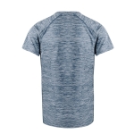 T-shirt technique respirant en RPET avec effet délavé couleur bleu marine quatrième vue