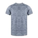 T-shirt technique respirant en RPET avec effet délavé couleur bleu marine première vue