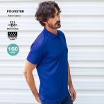 Polo technique respirant en 100% polyester avec 3 boutons couleur blanc