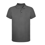 Polo technique respirant en 100% polyester avec 3 boutons couleur gris première vue