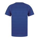 T-shirt sport unisexe en 100% polyester, motif rayé 135 g/m² couleur bleu quatrième vue