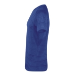 T-shirt sport unisexe en 100% polyester, motif rayé 135 g/m² couleur bleu cinquième vue
