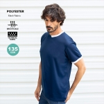 T-shirt sport respirant polyester, design bicolore 135 g/m² couleur blanc