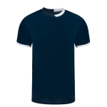 T-shirt sport respirant polyester, design bicolore 135 g/m² couleur bleu marine première vue