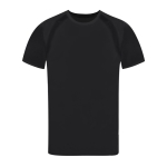T-shirt technique en 100% polyester respirant 135 g/m² couleur noir première vue