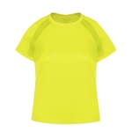 T-shirt technique femme 100% polyester respirant 135 g/m² couleur jaune première vue
