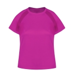 T-shirt technique femme 100% polyester respirant 135 g/m² couleur fuchsia première vue
