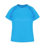 T-shirt technique femme 100% polyester respirant 135 g/m² couleur bleu ciel première vue