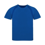 T-shirt technique enfant 100% polyester respirant 135 g/m² couleur bleu première vue