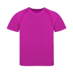 T-shirt technique enfant 100% polyester respirant 135 g/m² couleur fuchsia première vue