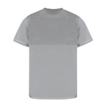 T-shirt technique 100% polyester avec double ton 140 g/m² couleur gris première vue