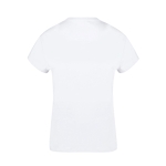 T-shirt femme blanc à col rond 100% coton 160 g/m² couleur blanc deuxième vue
