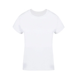 T-shirt femme blanc à col rond 100% coton 160 g/m² couleur blanc première vue