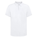Polo blanc 100% coton avec 2 boutons assortis 220 g/m² couleur blanc première vue
