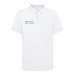 Polo blanc 100% coton avec 2 boutons assortis 220 g/m² vue principale