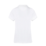 Polo femme blanc 100% coton avec 2 boutons assortis 220 g/m² couleur blanc cinquième vue